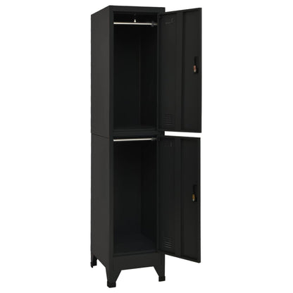 Lockerkast 38X45X180 Cm Staal Zwart