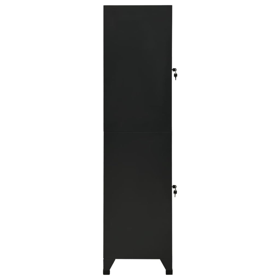 Lockerkast 38X45X180 Cm Staal Zwart