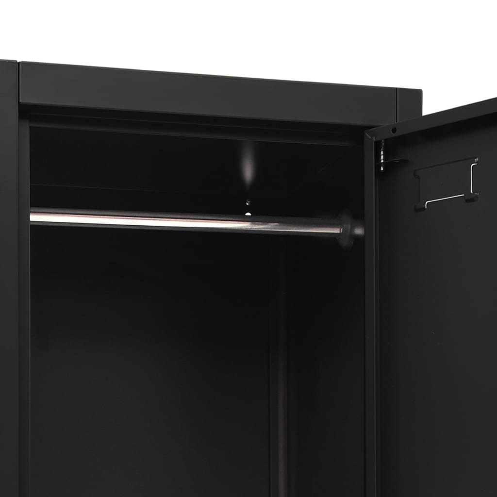 Lockerkast 38X45X180 Cm Staal Zwart