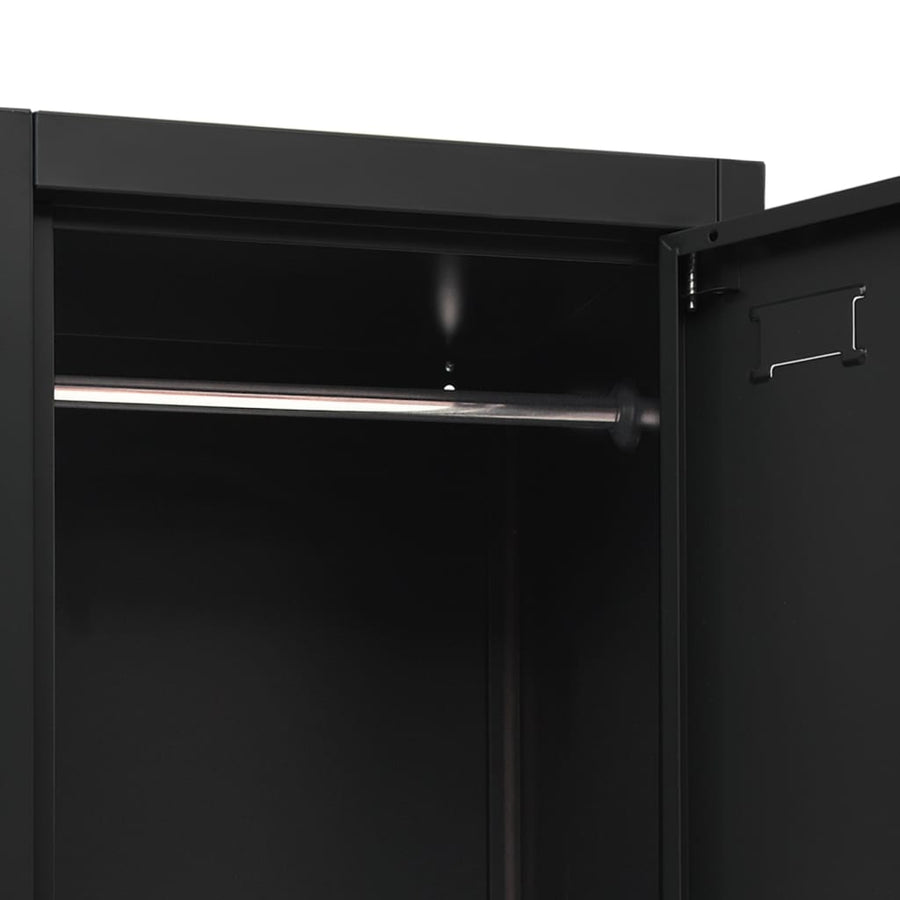 Lockerkast 38X45X180 Cm Staal Zwart
