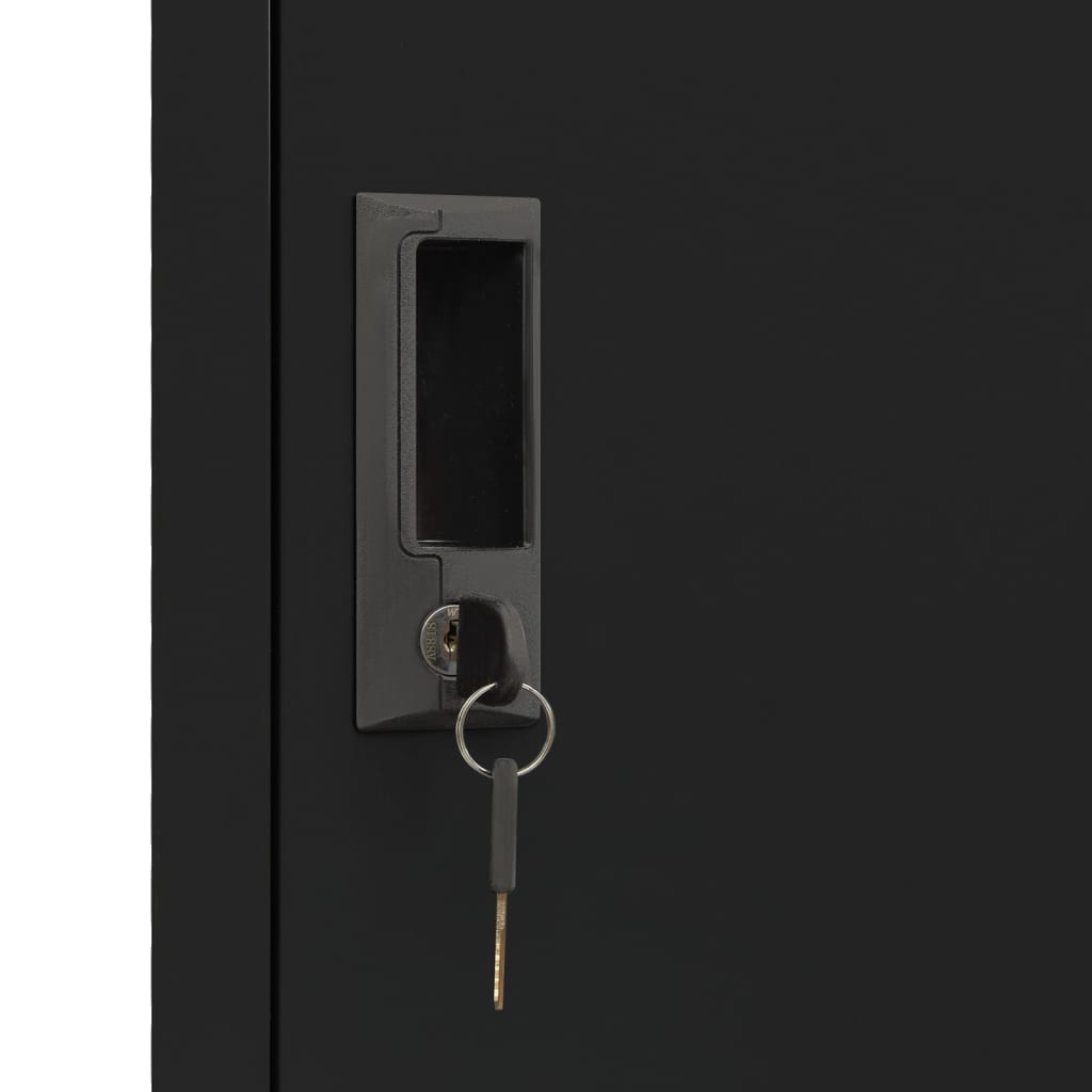 Lockerkast 38X45X180 Cm Staal Zwart