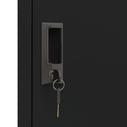 Lockerkast 38X45X180 Cm Staal Zwart