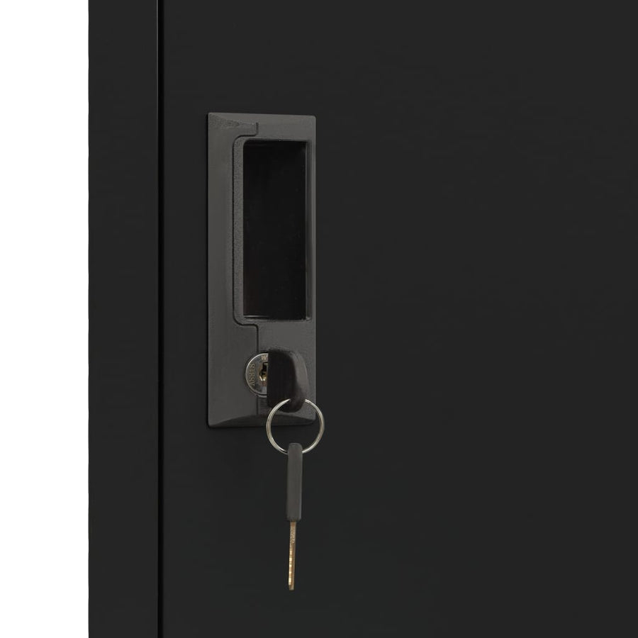 Lockerkast 38X45X180 Cm Staal Zwart