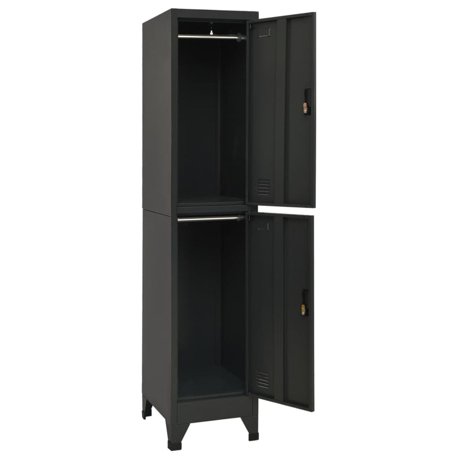 Lockerkast 38X45X180 Cm Staal Antracietkleurig