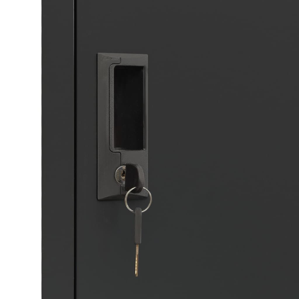 Lockerkast 38X45X180 Cm Staal Antracietkleurig