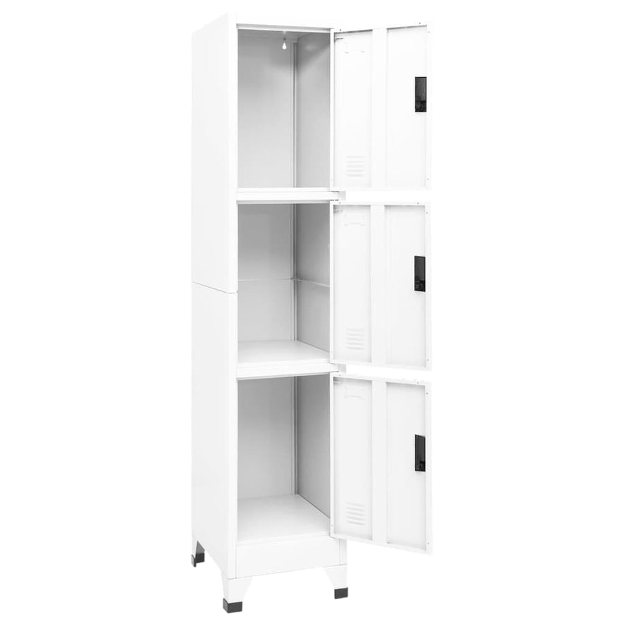 Lockerkast 38x45x180 cm staal wit Wit
