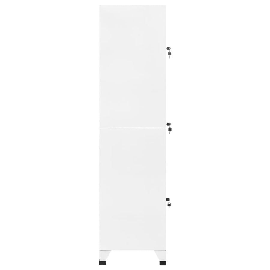 Lockerkast 38x45x180 cm staal wit Wit
