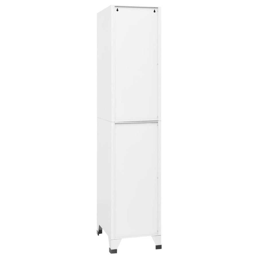 Lockerkast 38x45x180 cm staal wit Wit