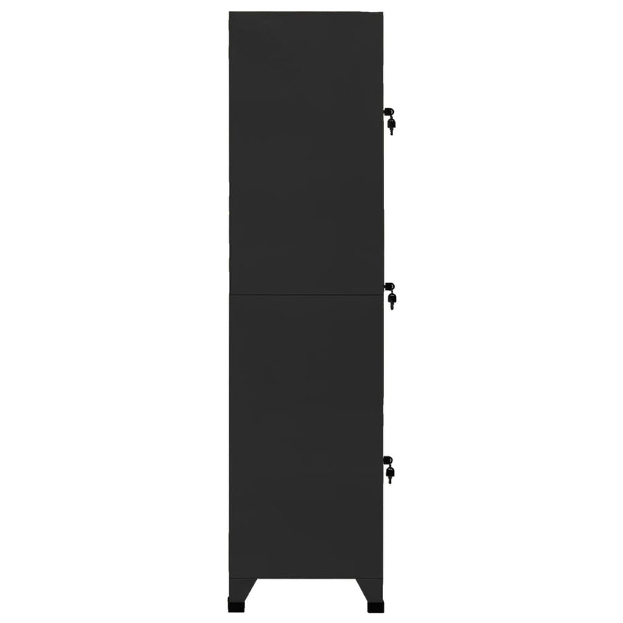 Lockerkast 38x45x180 cm staal zwart Zwart