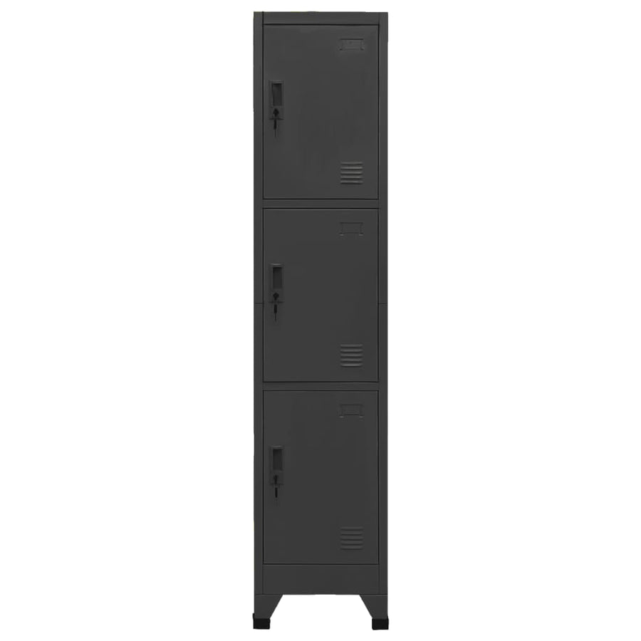 Lockerkast 38x45x180 cm staal antracietkleurig Antraciet
