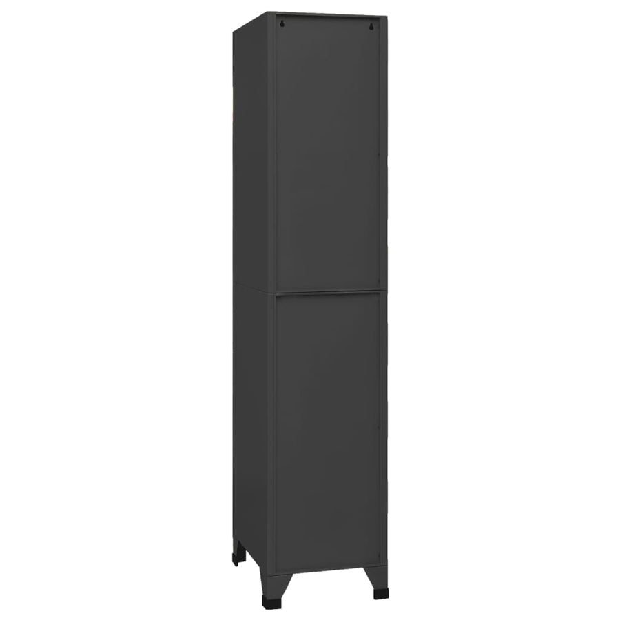 Lockerkast 38x45x180 cm staal antracietkleurig Antraciet