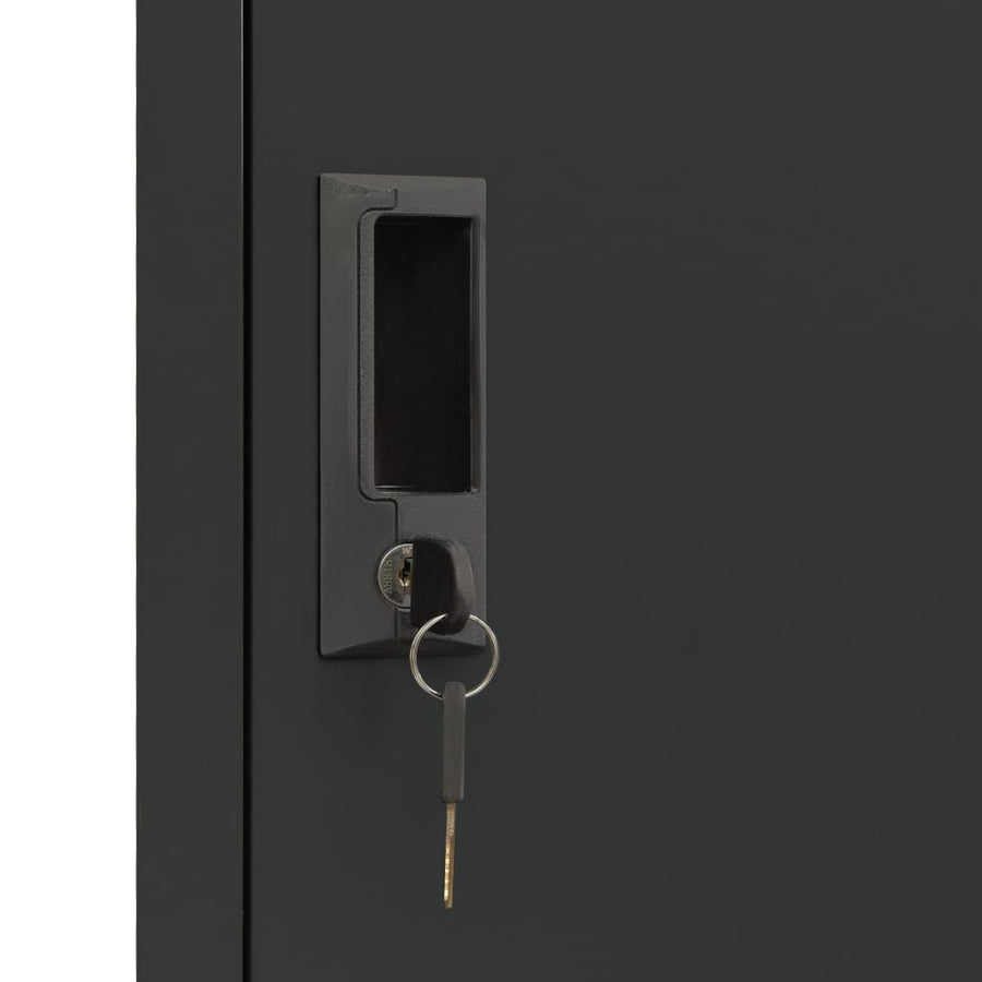 Lockerkast 38x45x180 cm staal antracietkleurig Antraciet