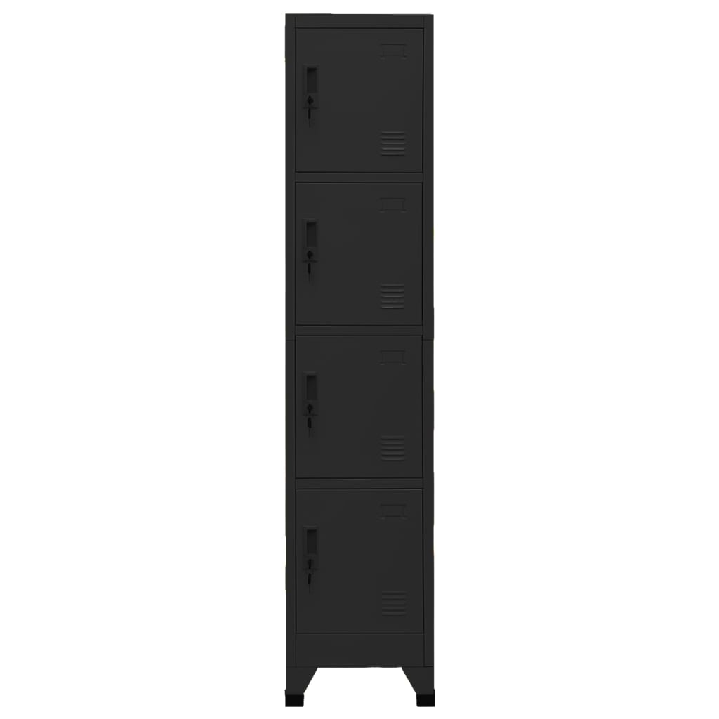 Lockerkast 38X45X180 Cm Staal Zwart