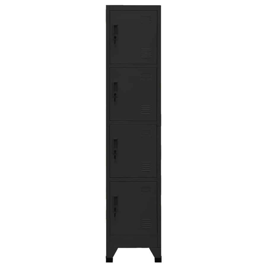 Lockerkast 38X45X180 Cm Staal Zwart