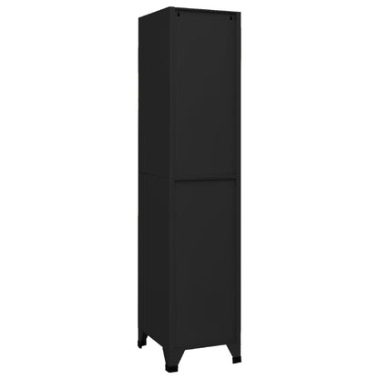 Lockerkast 38X45X180 Cm Staal Zwart