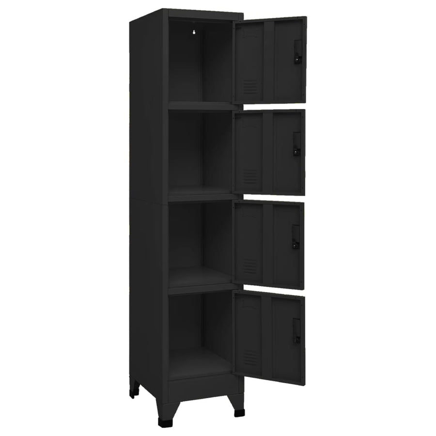 Lockerkast 38X45X180 Cm Staal Zwart