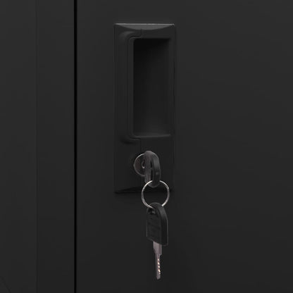 Lockerkast 38X45X180 Cm Staal Zwart
