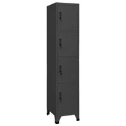 Lockerkast 38x45x180 cm staal antraciet
