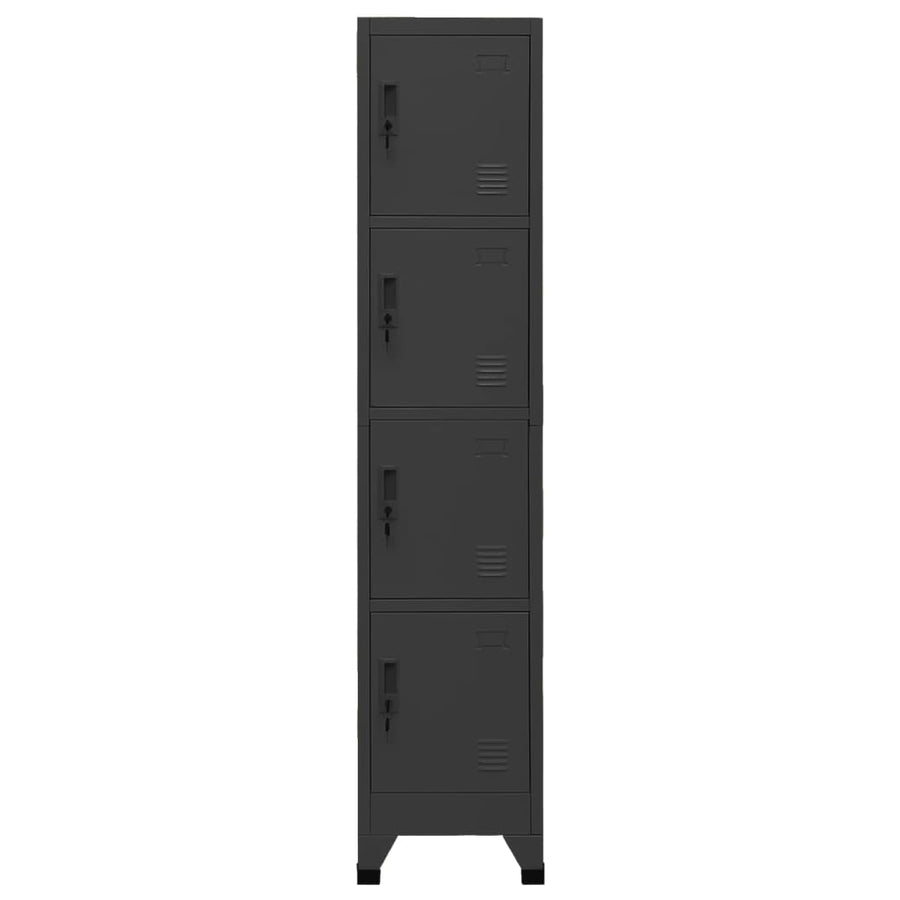 Lockerkast 38X45X180 Cm Staal Antracietkleurig