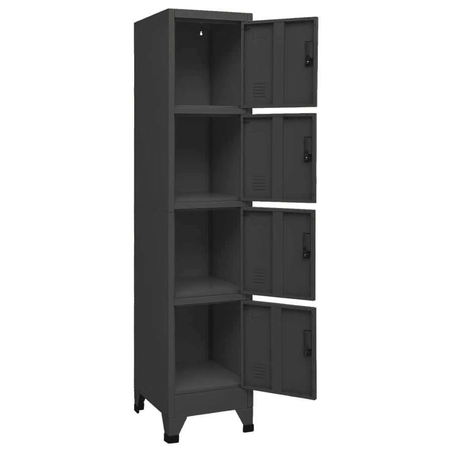 Lockerkast 38X45X180 Cm Staal Antracietkleurig