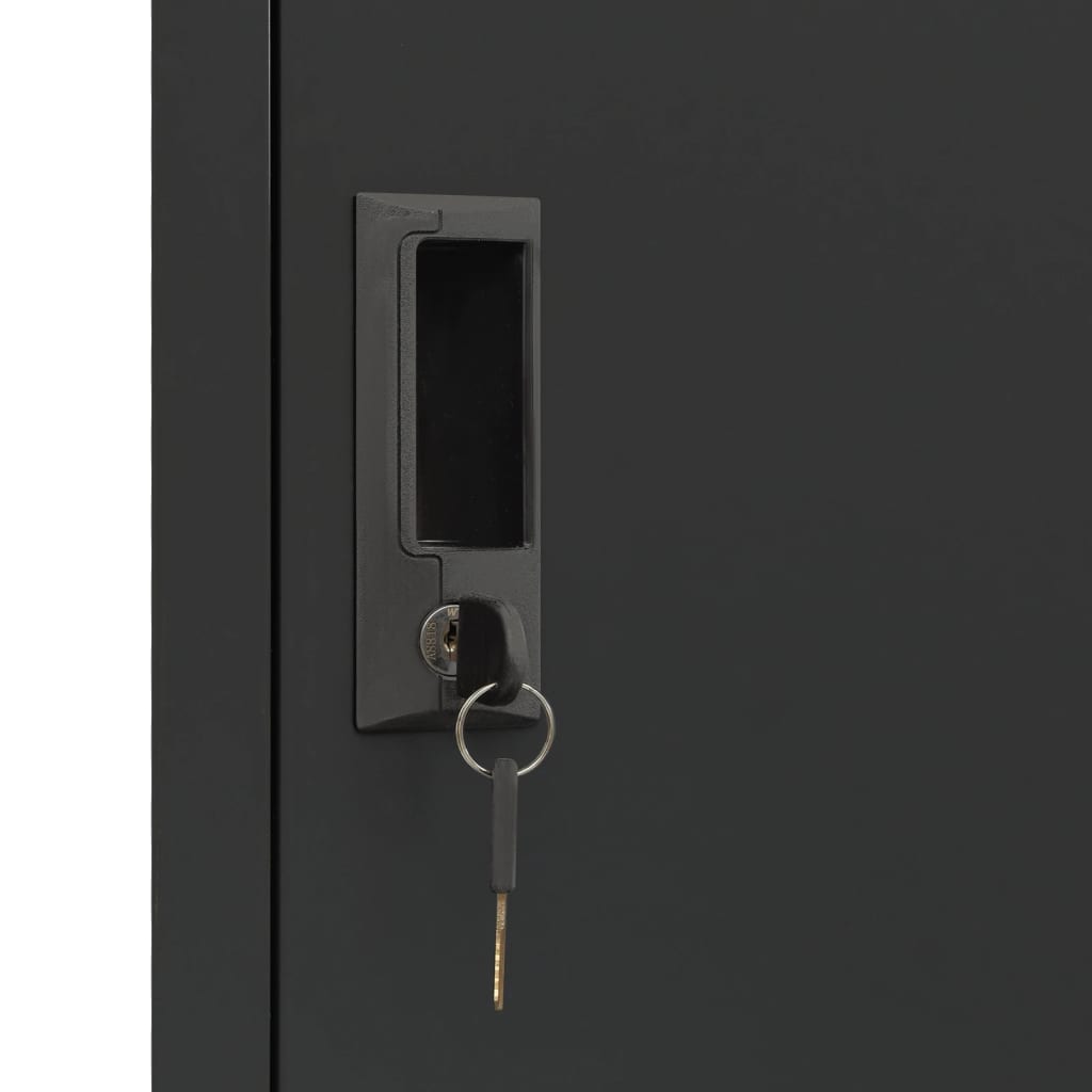 Lockerkast 38X45X180 Cm Staal Antracietkleurig