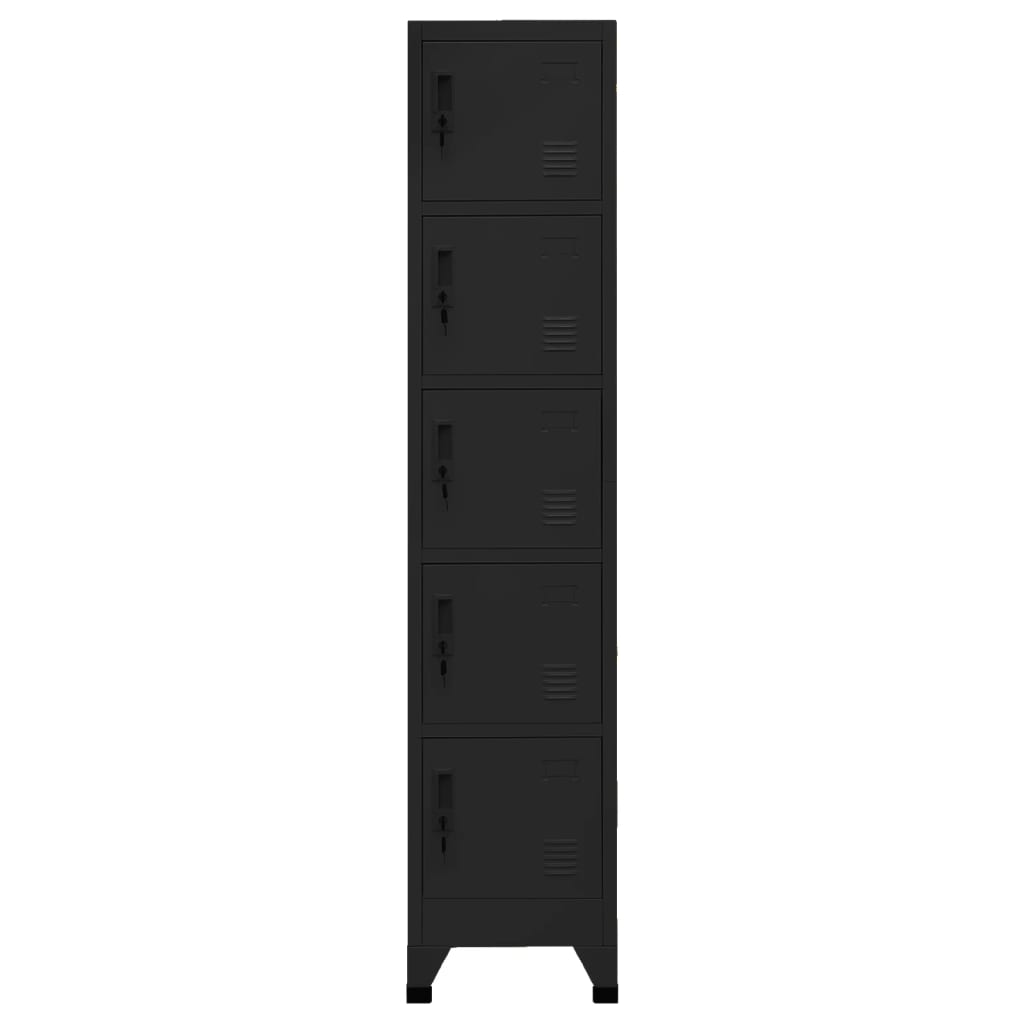 Lockerkast 38X40X180 Cm Staal Zwart