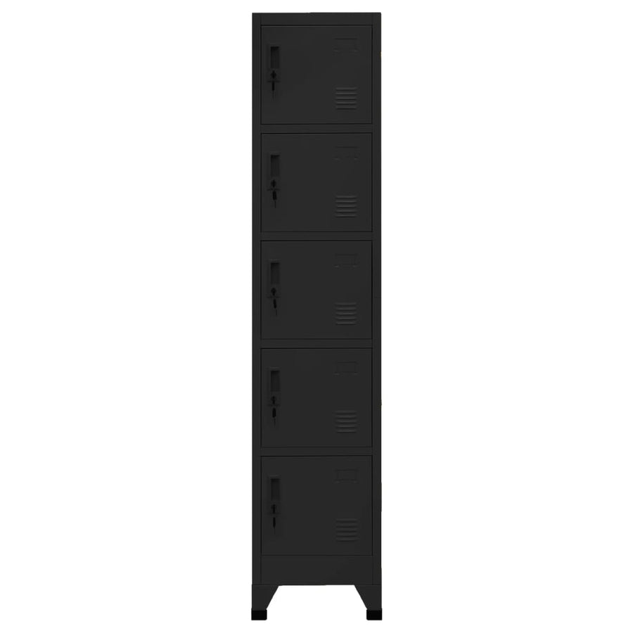 Lockerkast 38X40X180 Cm Staal Zwart