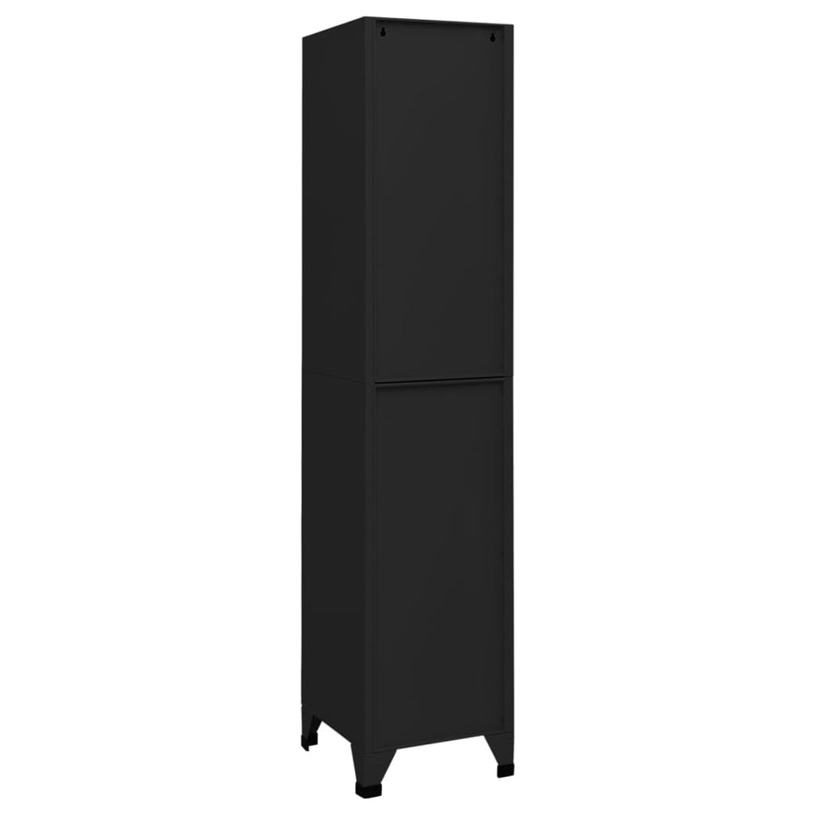 Lockerkast 38X40X180 Cm Staal Zwart