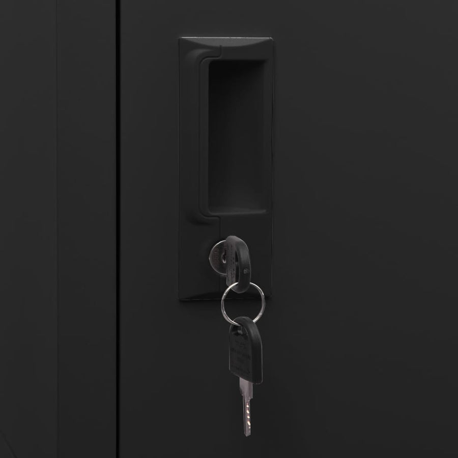 Lockerkast 38X40X180 Cm Staal Zwart