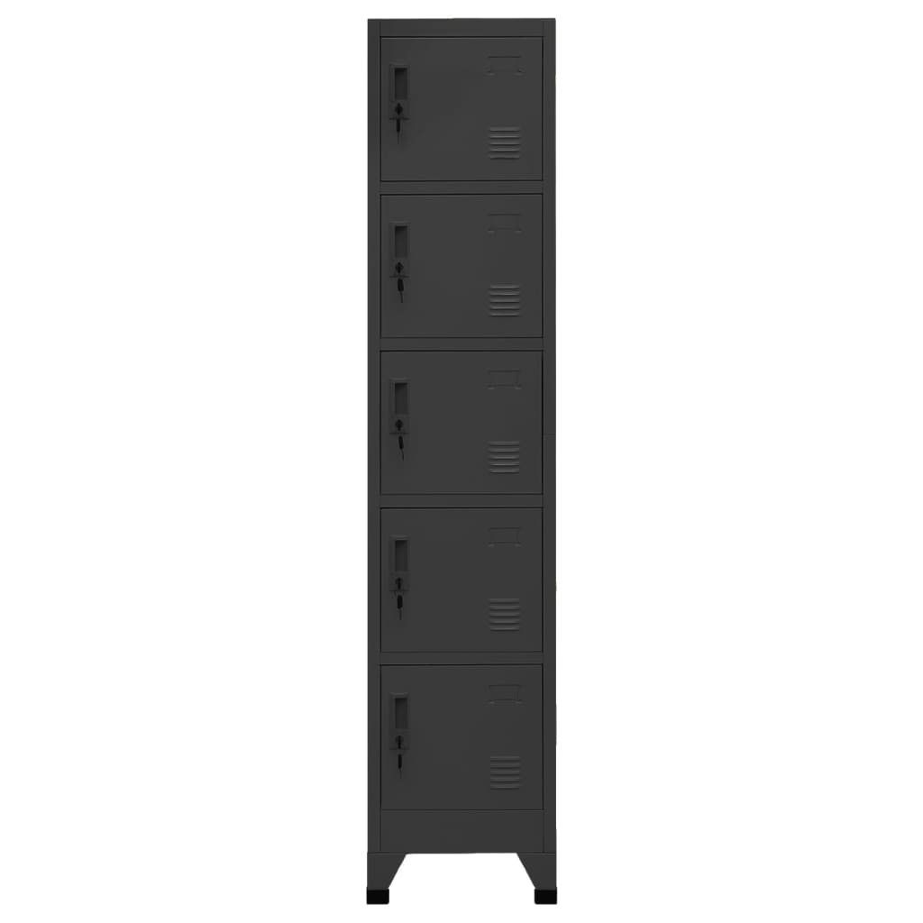 Lockerkast 38X40X180 Cm Staal Antracietkleurig
