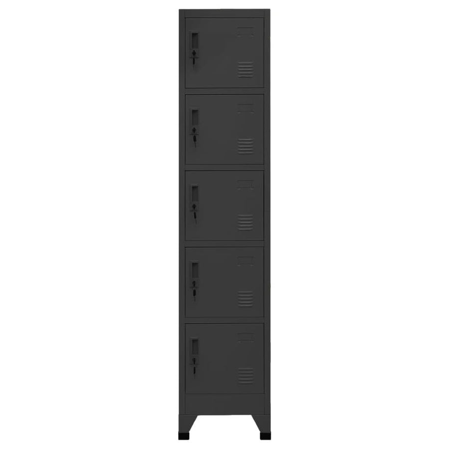 Lockerkast 38X40X180 Cm Staal Antracietkleurig