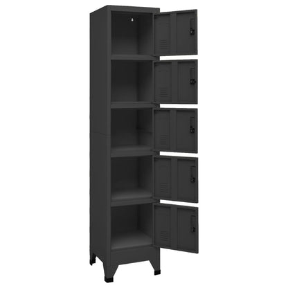 Lockerkast 38X40X180 Cm Staal Antracietkleurig