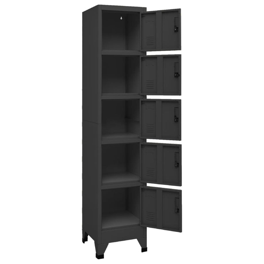 Lockerkast 38X40X180 Cm Staal Antracietkleurig