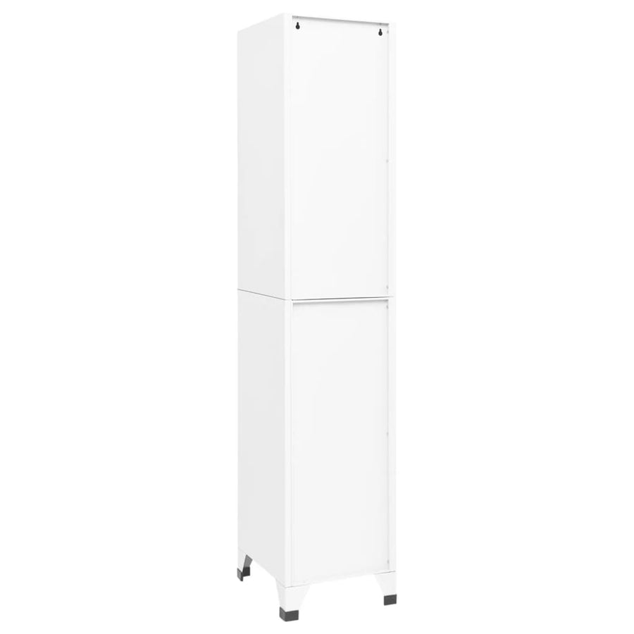 Lockerkast 38X40X180 Cm Staal Wit
