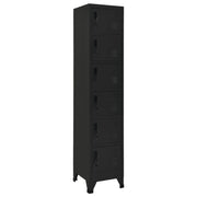 Lockerkast 38x40x180 cm staal zwart wandmontage