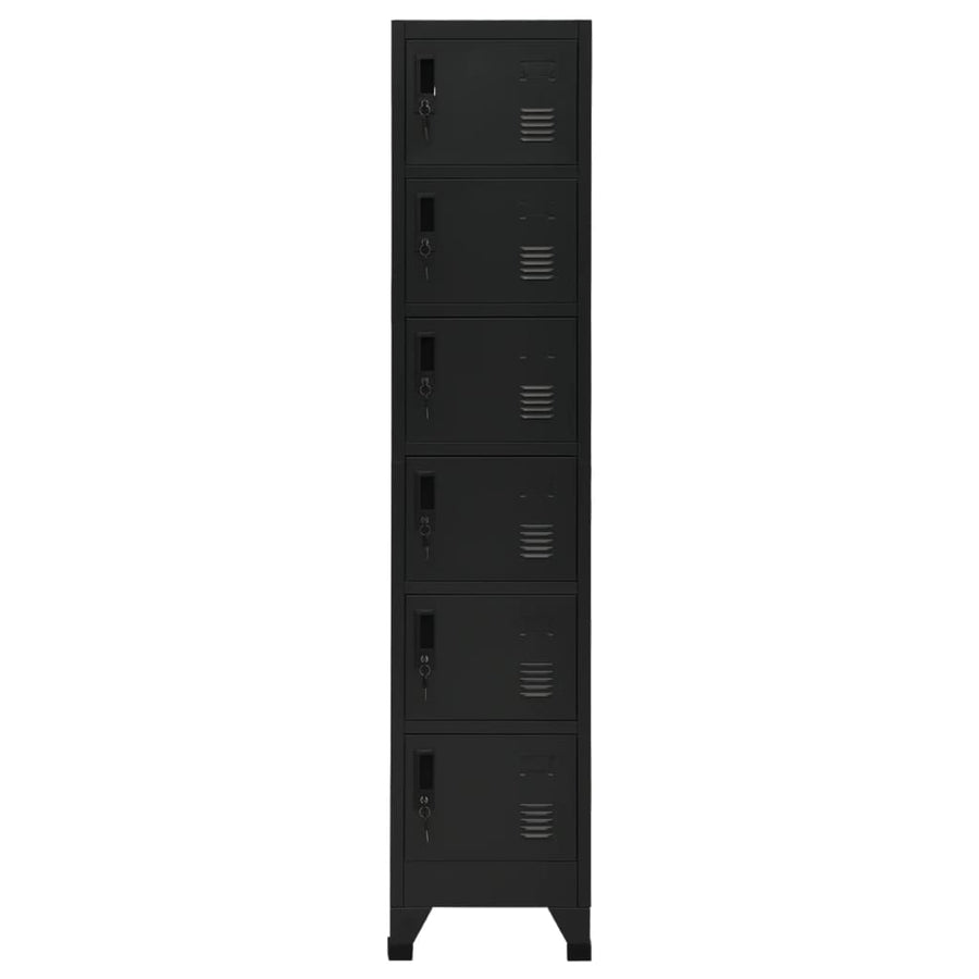 Lockerkast 38X40X180 Cm Staal Zwart