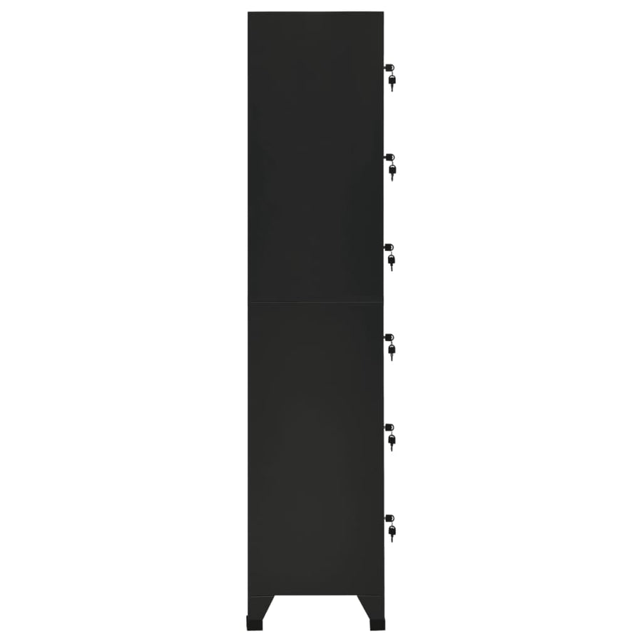 Lockerkast 38X40X180 Cm Staal Zwart