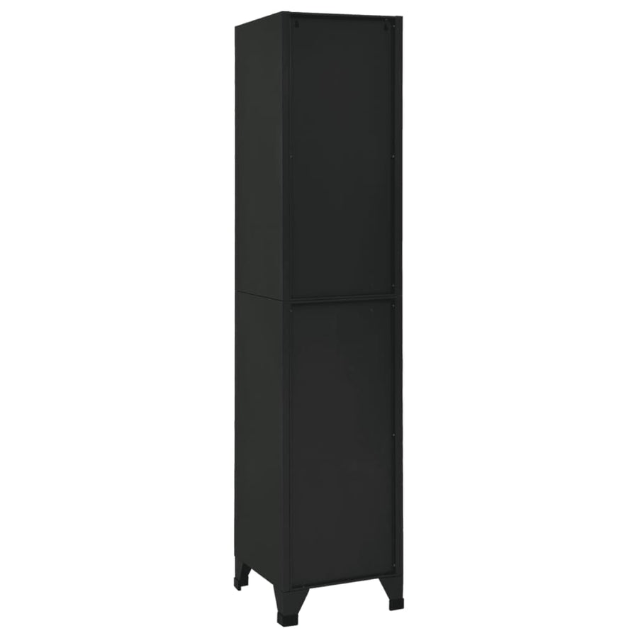Lockerkast 38X40X180 Cm Staal Zwart