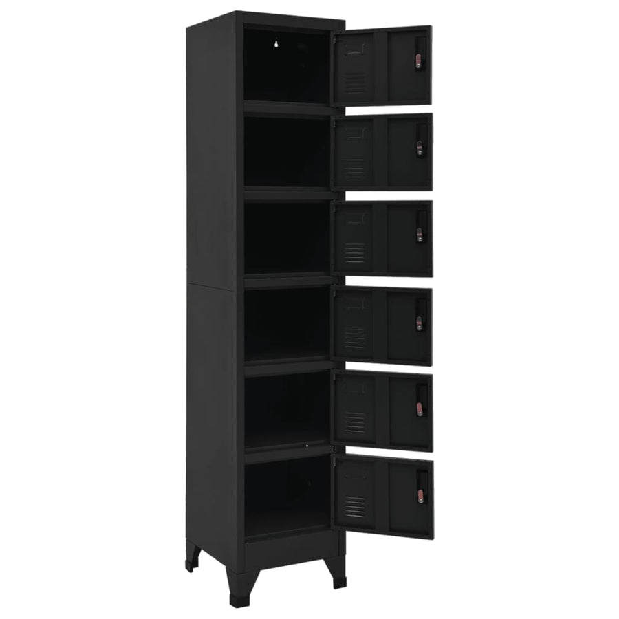 Lockerkast 38X40X180 Cm Staal Zwart