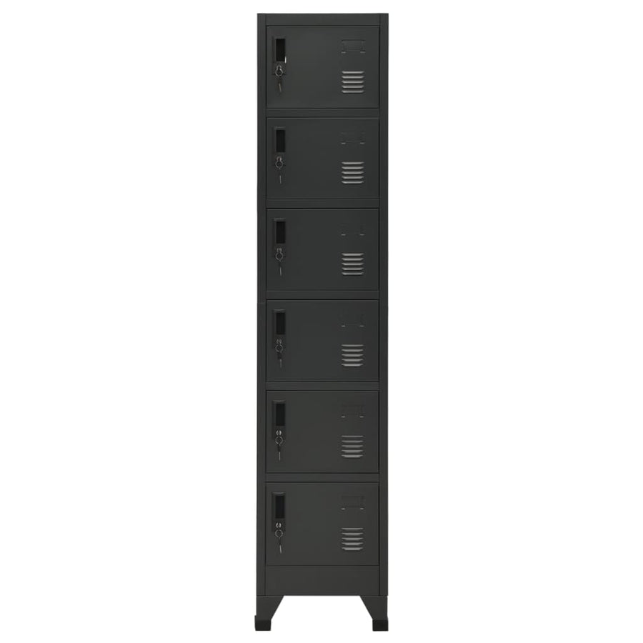Lockerkast 38x40x180 cm staal antracietkleurig Antraciet