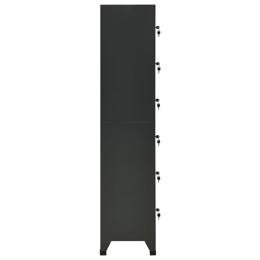 Lockerkast 38x40x180 cm staal antracietkleurig Antraciet