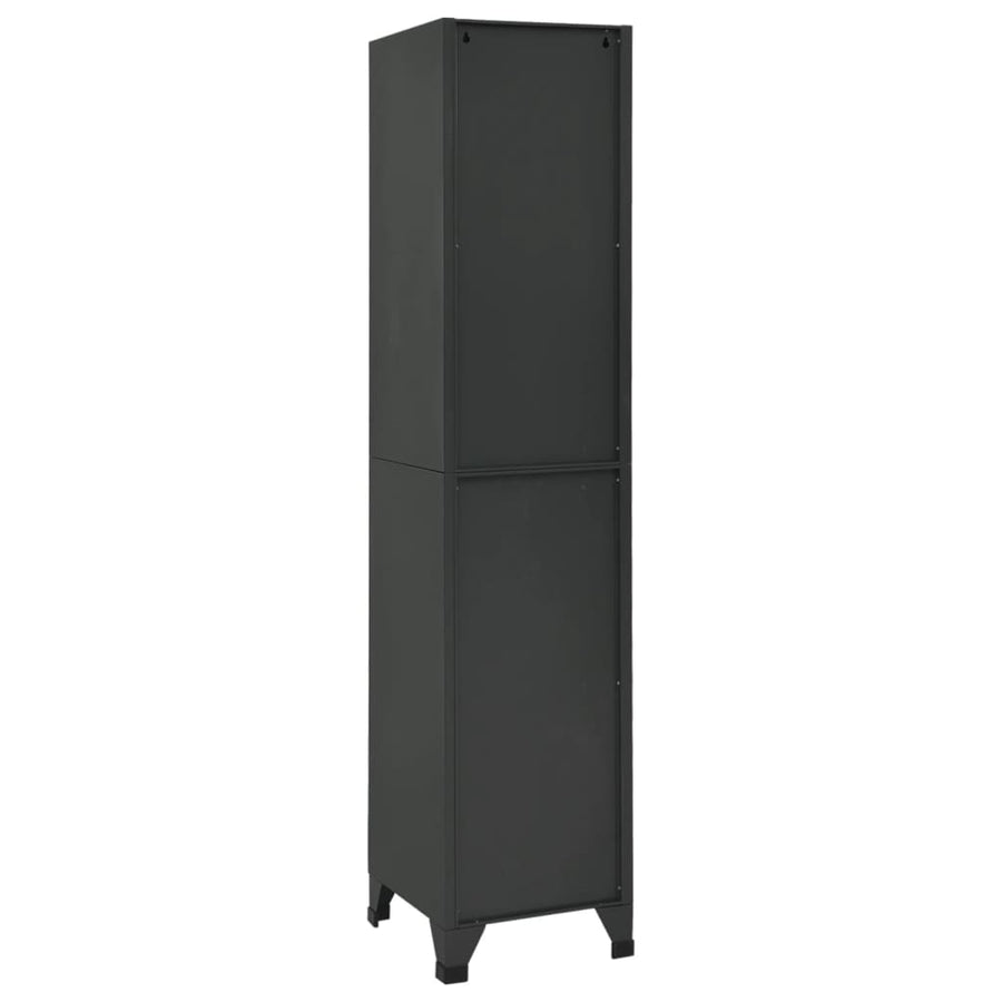 Lockerkast 38x40x180 cm staal antracietkleurig Antraciet
