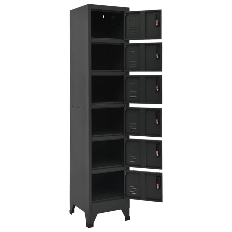 Lockerkast 38x40x180 cm staal antracietkleurig Antraciet