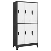 Lockerkast 90x45x180 cm staal antraciet wit
