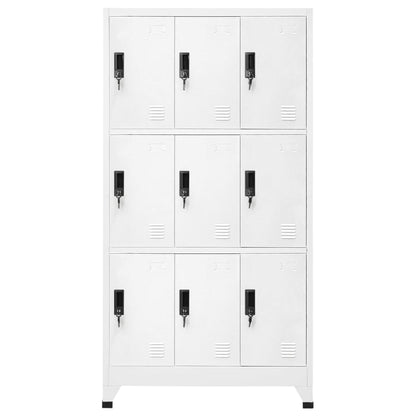 Lockerkast 90x45x180 cm staal wit Wit
