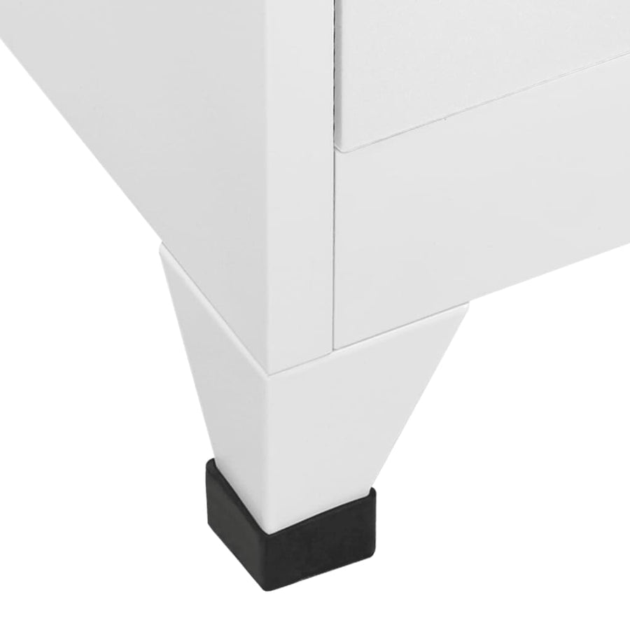 Lockerkast 90x45x180 cm staal wit Wit