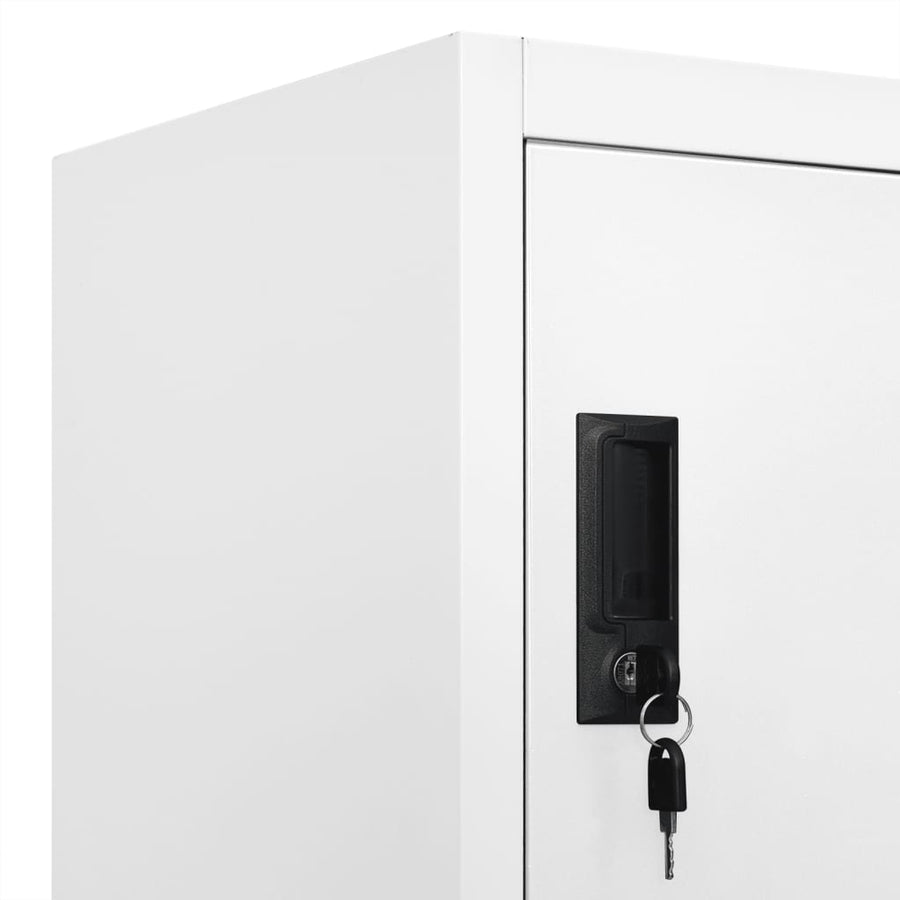 Lockerkast 90x45x180 cm staal wit Wit