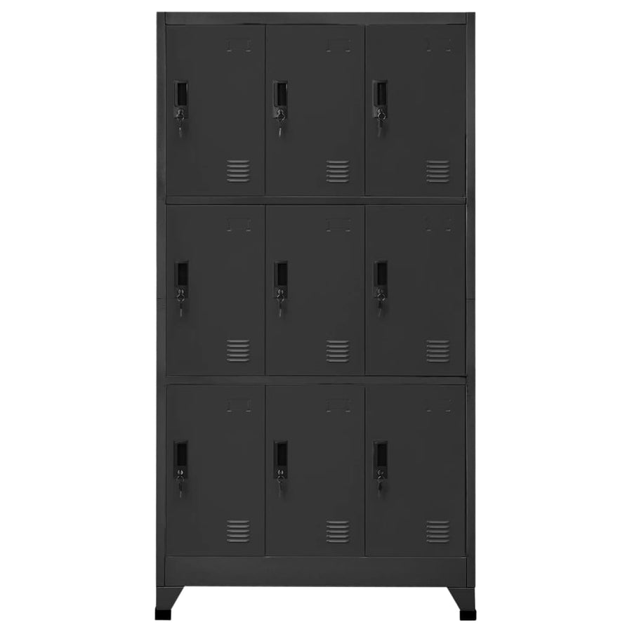 Lockerkast 90x45x180 cm staal antracietkleurig Antraciet