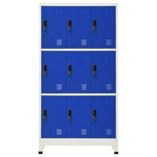 Lockerkast 90x45x180 cm staal grijs en blauw Grijs en blauw