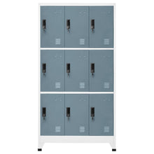 Lockerkast 90x45x180 cm staal lichtgrijs en donkergrijs Lichtgrijs en donkergrijs